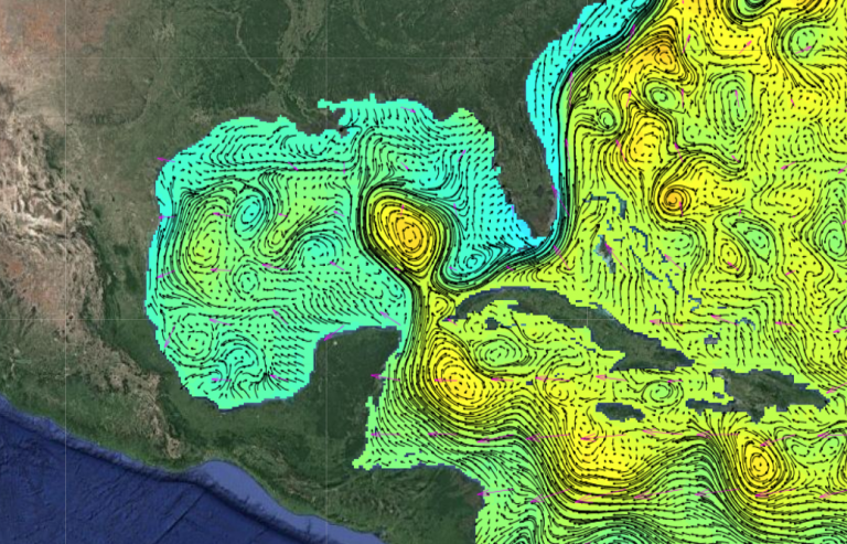 Loop Current Vectors Gulf of Mexico